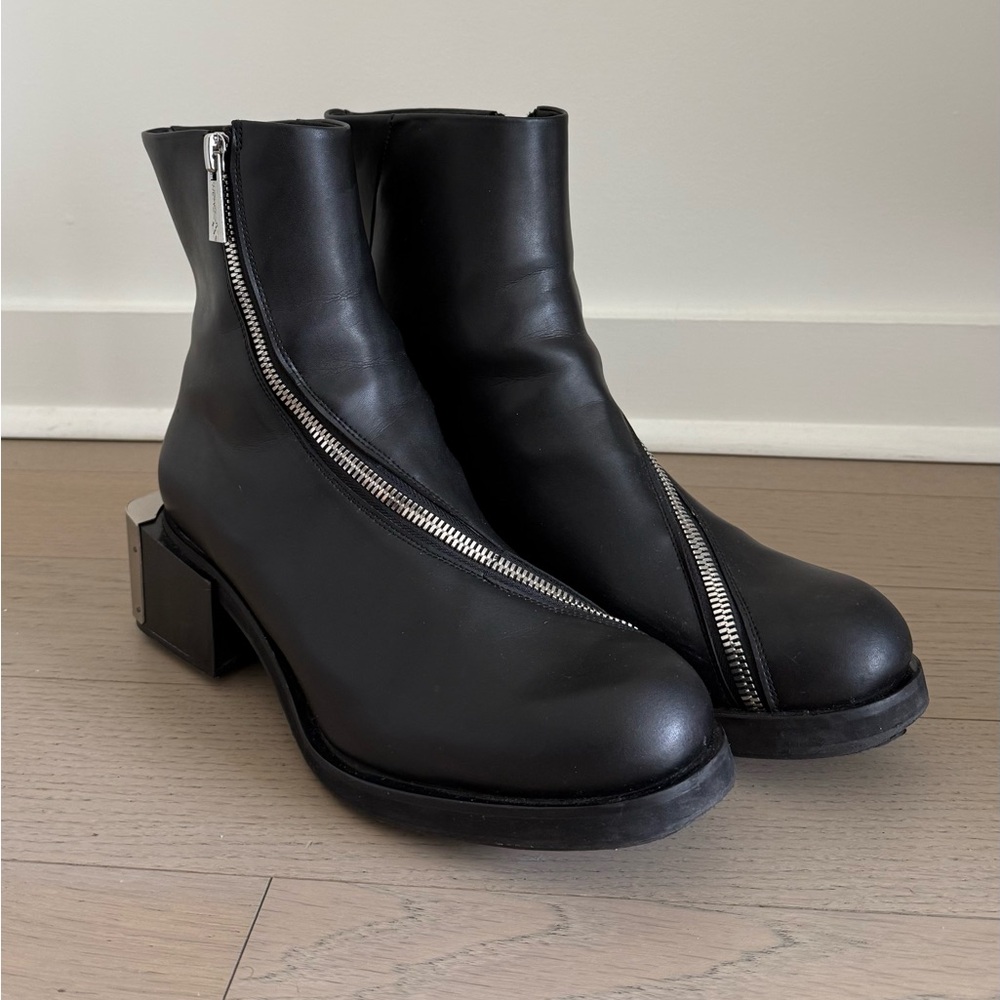 Black Leather Ankle Boots